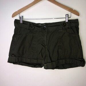 George & Martha Dark‎ Green Cargo Shorts Women's Junior 9